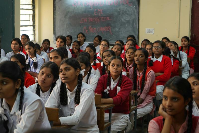 Students in a recognised open-schooling classroom